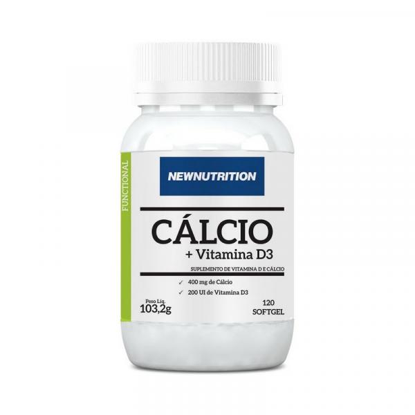 Cálcio + Vitamina D - 120 Cápsulas - NewNutrition