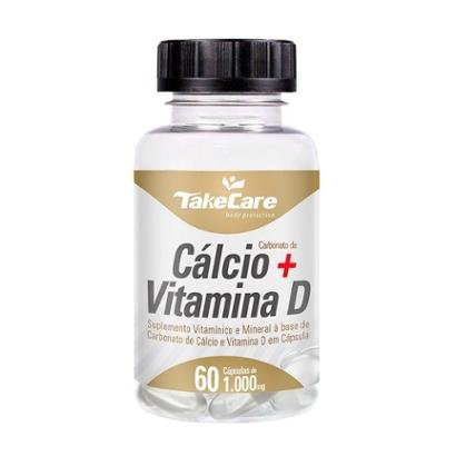 Cálcio + Vitamina D3 - 60 Cápsulas - Take Care