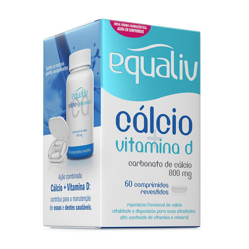 Calcio + Vitamina D 800mg 60 Cápsulas EQUALIV