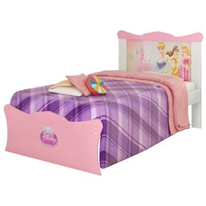 Cama Infantil Pura Magia Princesas Disney Happy - Rosa/Branca - Rosa/Branco