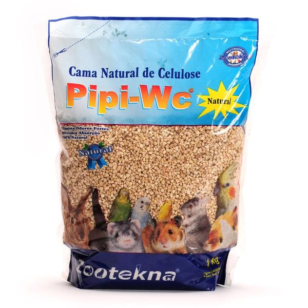 Cama Natural Zootekna PipiPet de Celulose para Roedores e Pássaros