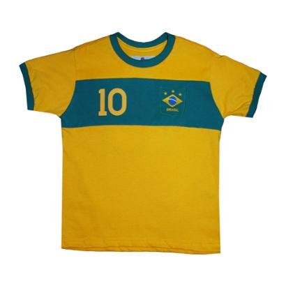 Camisa Liga Retrô Brasil Faixa Infantil