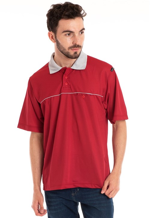 Camisa Polo Konciny Manga Curta Vermelho