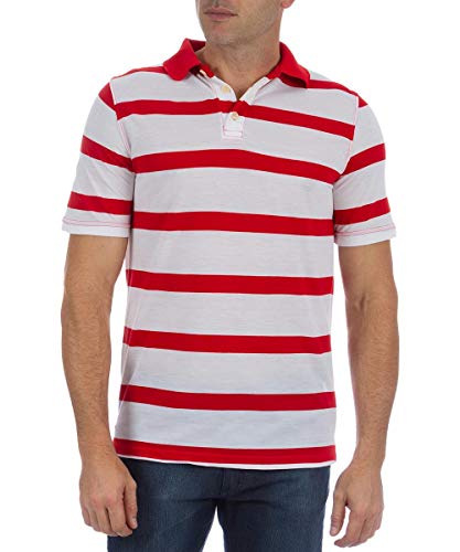 Camisa Polo Masculina Vermelha Listrada 41151 Colombo