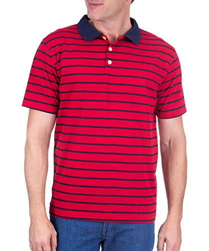 Camisa Polo Masculina Vermelha Listrada 49662 Colombo