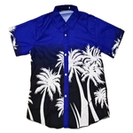 Unisex Homens Mulheres Stylish Coqueiro Printing Hawaii camisa da praia