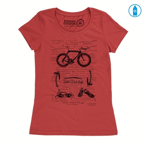 Camiseta Baby Look Pet - Triathlon / G / AZUL