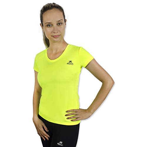 Camiseta Color Dry Workout Ss - Muvin - Cst-400 - Amarelo Fluor - G
