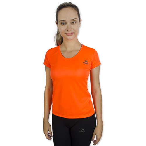 Camiseta Color Dry Workout Ss Muvin Cst-400 Laranja Fluor P