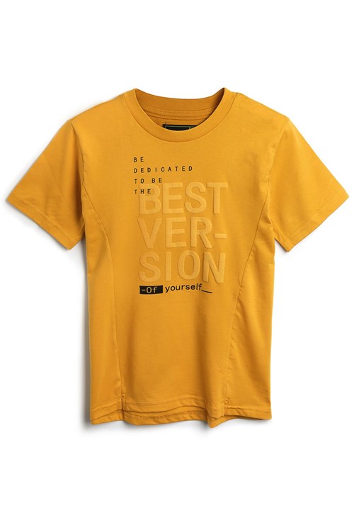 Camiseta EVER.BE Menino Lettering Amarela