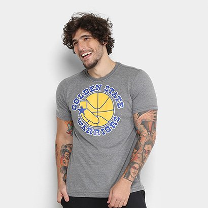 Camiseta Golden State Warriors Mitchell & Ness Big Logo Masculina