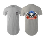 Camiseta Longline Skull Collection Skull Club Mescla