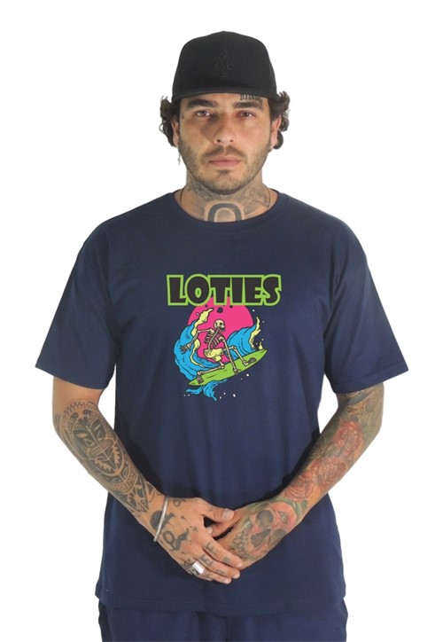 Camiseta Loties Surf Drop Azul Marinho