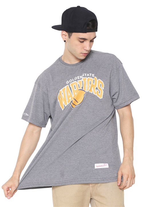Camiseta Mitchell & Ness Golden State Warriors Cinza