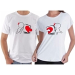 Camisetas Casal Dia Dos Namorados, Tam:(masc G + Fem Gg)