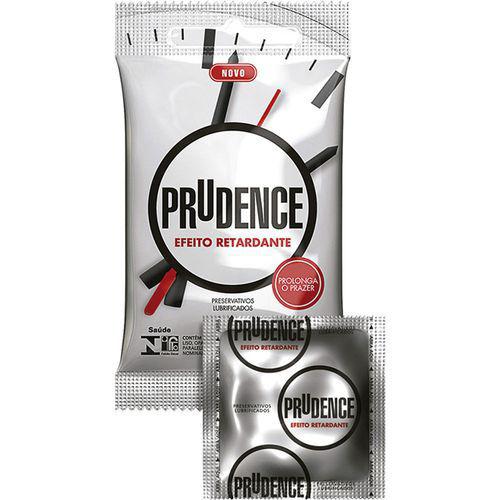 Camisinha Preservativo Prudence Lubrificado Efeito Retardante com 3 Unidades