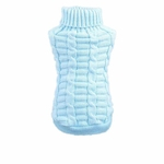 Camisola Azul Moda Twist Design filhote de cachorro roupa do knit Pet