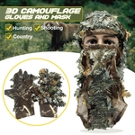 Camuflagem Caça Cobertura Completa Frondosa 3D Máscara Facial Woodland Hunting Mask Cloth EUA