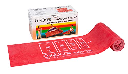CanDo AccuForce Exercise Band - 6 Yard Roll - Red - Light
