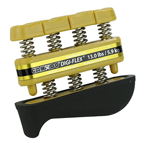 CanDo Digi-Flex Hand Exerciser - Gold, Xxx-heavy - Finger (13.0 Lb) / Hand (45.0 Lb)