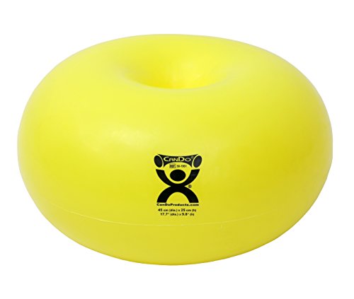 CanDo Donut Ball - Yellow - 18" Dia X 10" H (45 Cm Dia X 25 Cm H)