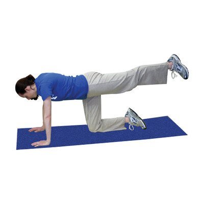 CanDo Exercise Mat - Yoga Mat - Blue, 68" X 24" X 0.25"