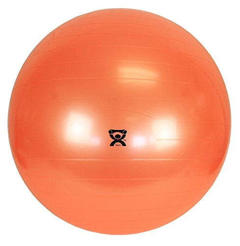 CanDo Inflatable Exercise Ball - Extra Thick - Orange - 22" (55 Cm)