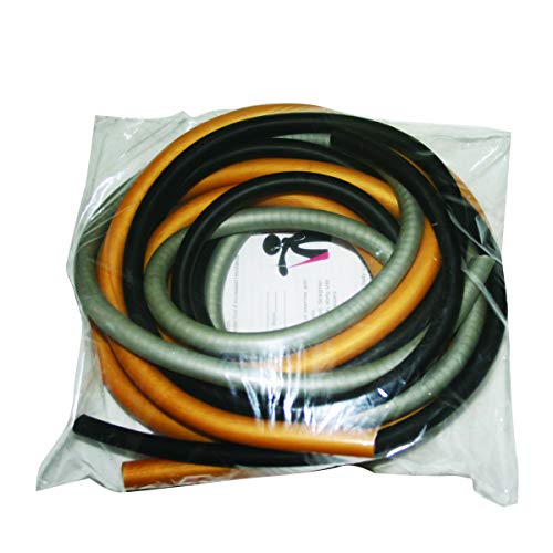 CanDo? Latex-Free Exercise Tubing - PEP? Pack - Difficult (Black, Silver, Gold)