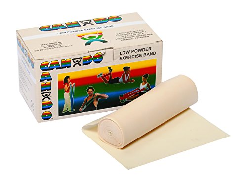 CanDo Low Powder Exercise Band - 6 Yard Roll - Tan - Xx-light