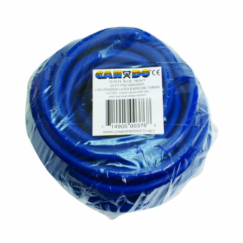 CanDo Low Powder Exercise Tubing - 25' Roll - Blue - Heavy