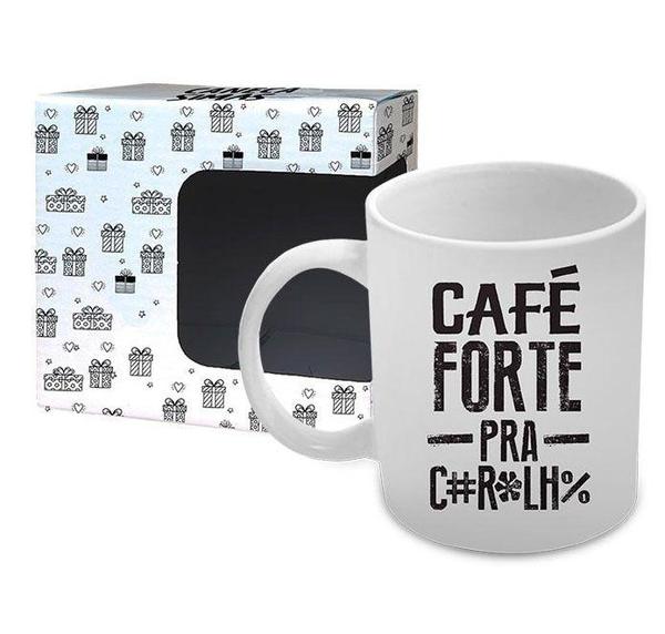 Caneca de Porcelana Café Forte - Amocanecas