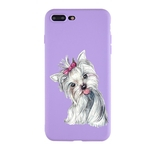 Cão de estimação cute candy color purple flexível protetor soft para iPhone caso
