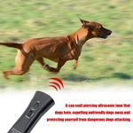 Cão Ultrasonic Duplo Chaser Anti Latido Parar Bark Pet Cães Dispositivo de Treinamento Portátil Handheld LED Infravermelho Dog Repeller Trainer Control Pet Suprimentos