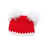 Cap Beanie Inverno de malha de algodão Bola Quente Ear Chapéus Dois para bebê e do adulto
