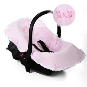 Capa para Bebê Conforto Papi Baby Coelha Estampada 92 X 58 Cm – Rosa