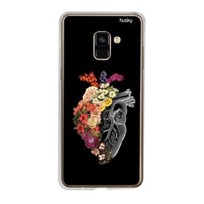 Capa Personalizada para Galaxy A8 Plus (2018) - Coração Floral - Husky