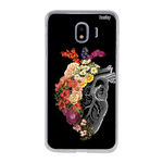 Capa Personalizada para Galaxy J4 - Coração Floral - Husky