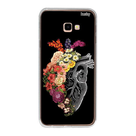 Capa Personalizada para Galaxy J4+ (Plus) - Coração Floral - Husky