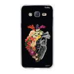 Capa Personalizada para Galaxy J5 - Coração Floral - Husky