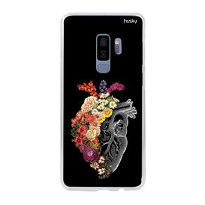 Capa Personalizada para Galaxy S9 Plus - Coração Floral - Husky