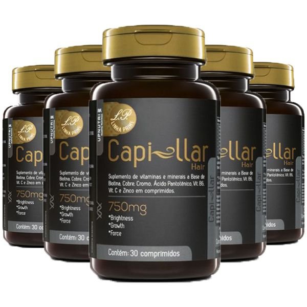 Capi-llar Hair - 5 Unidades de 30 Comprimidos - Upnutri Prime