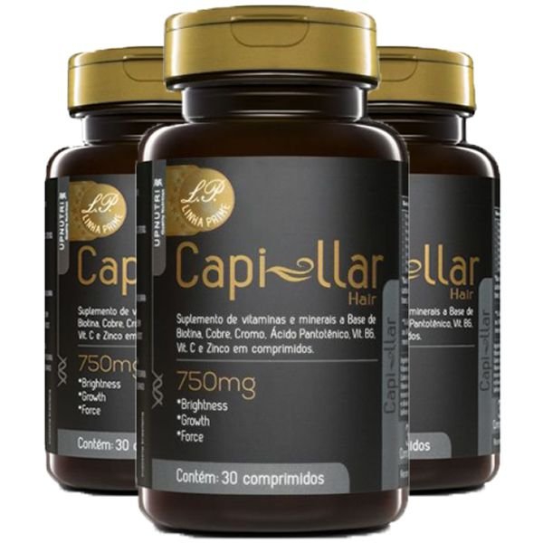 Capi-llar Hair - 3 Unidades de 30 Comprimidos - Upnutri Prime