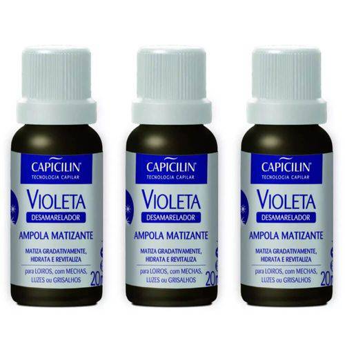 Capicilin Ampola Violeta Desamareladora 20ml (kit C/03)