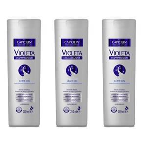 Capicilin Violeta Desamarelador Shampoo 250ml - Kit com 03