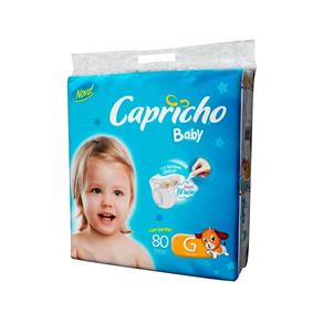 Capricho Baby Super Jumbo Fralda Infantil G C/80