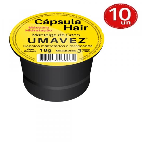 Capsula Hair Hidratante uma Vez Manteiga de Coco 18g - 10 Unidades - Alphaville