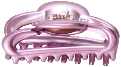 Caravan Button Hair Claw In Two (2) Tone Electro Metallic Pink Colors