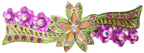 Caravan Stars And Roses ...stone And Epoxy.. Color And Detail Decorate This Barrette