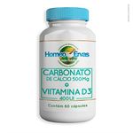 Carbonato de Cálcio 500Mg + Vitamina D3 400ui 120 Cápsulas