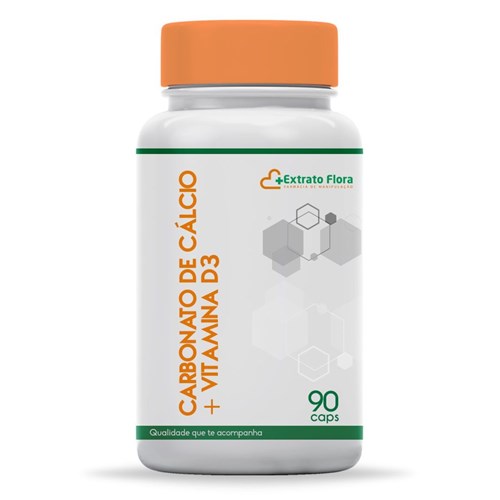 Carbonato de Cálcio 500Mg + Vitamina D3 400Ui 90 Cápsulas